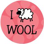 I Love Wool drawstring bag - pink