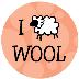 I Love Wool drawstring bag - peach - SMALL I Love Wool (peach)