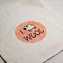 I Love Wool drawstring bag - peach - MEDIUM I Love Wool (peach)