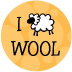 I Love Wool drawstring bag - yellow
