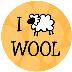 I Love Wool drawstring bag - yellow - SMALL I Love Wool (yellow)