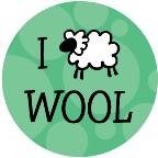 I Love Wool drawstring bag - green