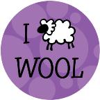 I Love Wool drawstring bag - purple