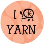 I Spin Yarn drawstring bag - peach