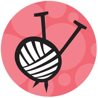 Ball of Yarn drawstring bag - pink