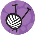 Ball of Yarn drawstring bag - purple