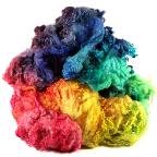 BFL x Shetland rainbow dyed fleece