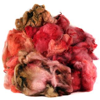 Corriedale/Shetland dyed fleece - 4 oz