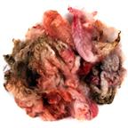 Dark rose English Leicester dyed fleece - 4 oz