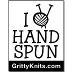 I Love Handspun sticker (4 pack)