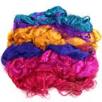 Reclaimed silk fiber, 4 oz