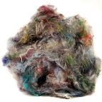 Pulled silk fibers 4 oz.